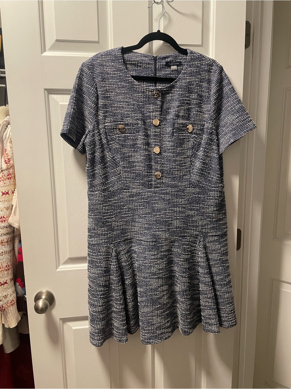 Tommy Hilfiger Navy Tweed Dress